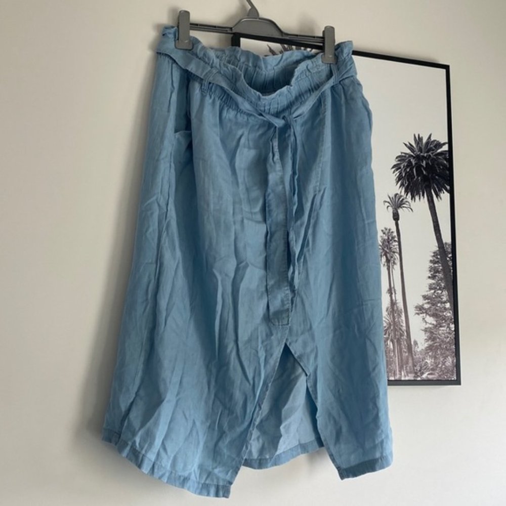 Lightweight denim look tie waist skirt Size 20 Kmart